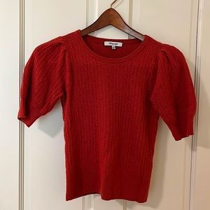 Madewell short sleeved, bubble sleeved sweater